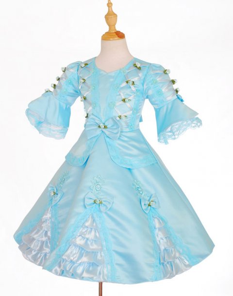 Victoriansk kjolen Lysebl gl