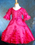Victoriansk kjole Hot Pink